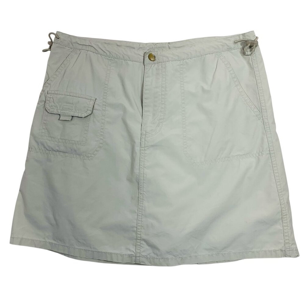 Columbia Outdoor Skort Skirt Shorts beige Utility Pockets Hike Camp Fishing S